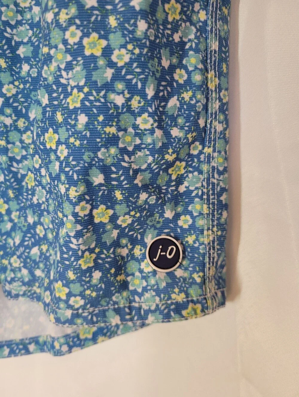 Johnnie-O Men's Tyndall Ripride Blue Floral Swim Trunks Large